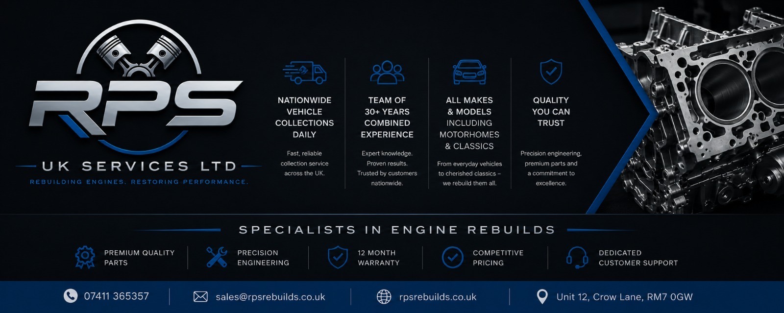 RPS specialists in engine rebuilds